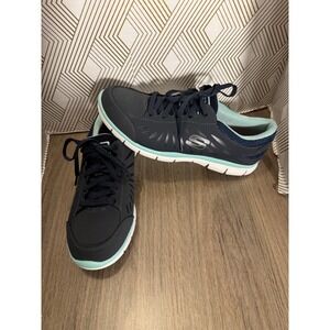 Skechers‎ Womens Relaxed Fit Memory Foam Slip Resistant blue size 10 Shoes